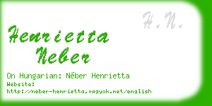 henrietta neber business card